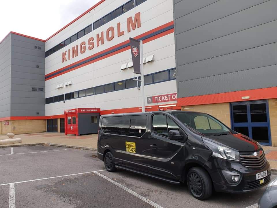 Gloucester A Star Taxi At Kingsholm Stadium